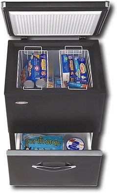 Best Buy: Haier 3.9 Cu. Ft. Chest Freezer with Drawer Black LW110B