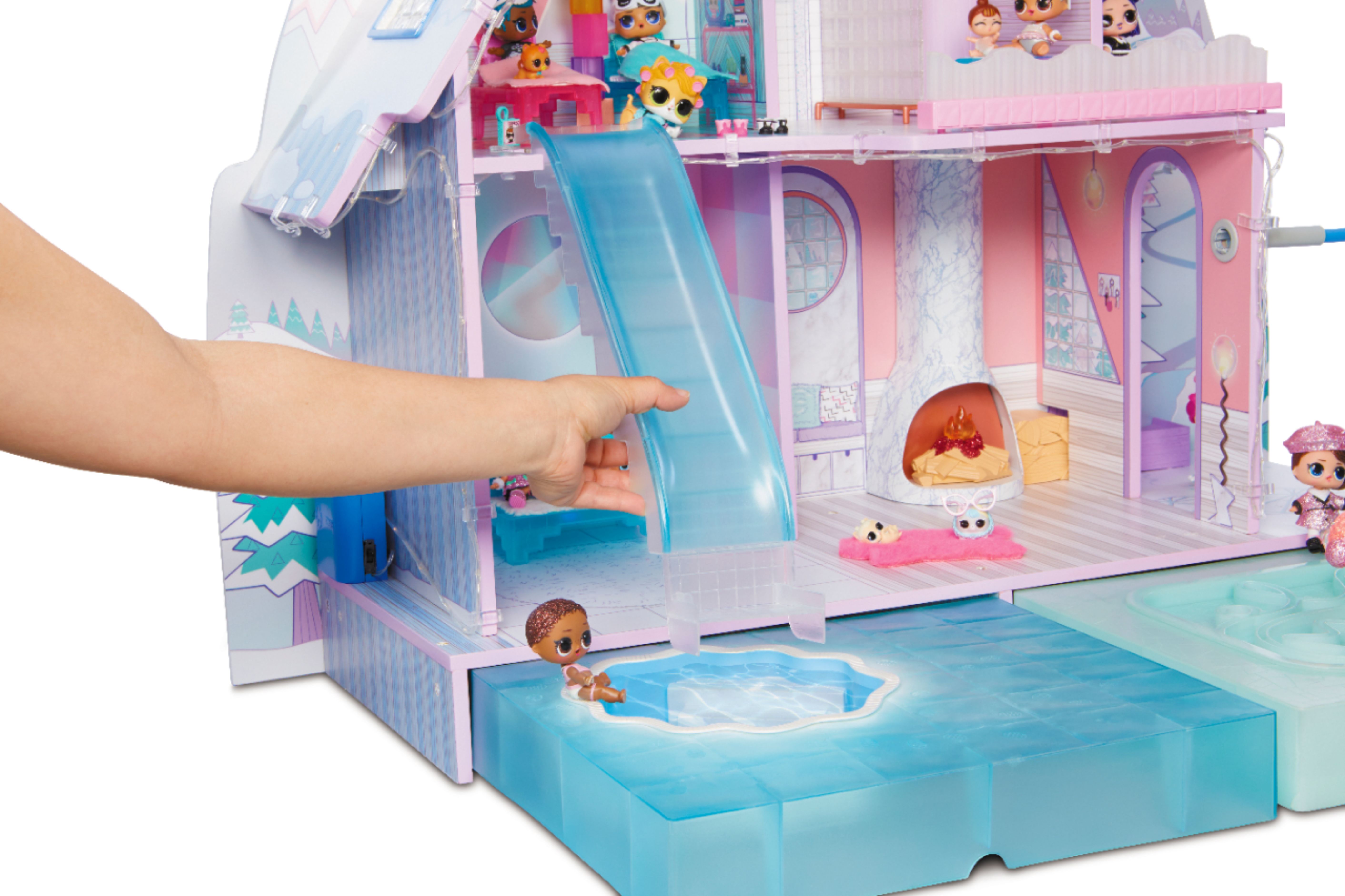 LOL Surprise Doll House Winter Disco Chalet Toilet With Sound MGA
