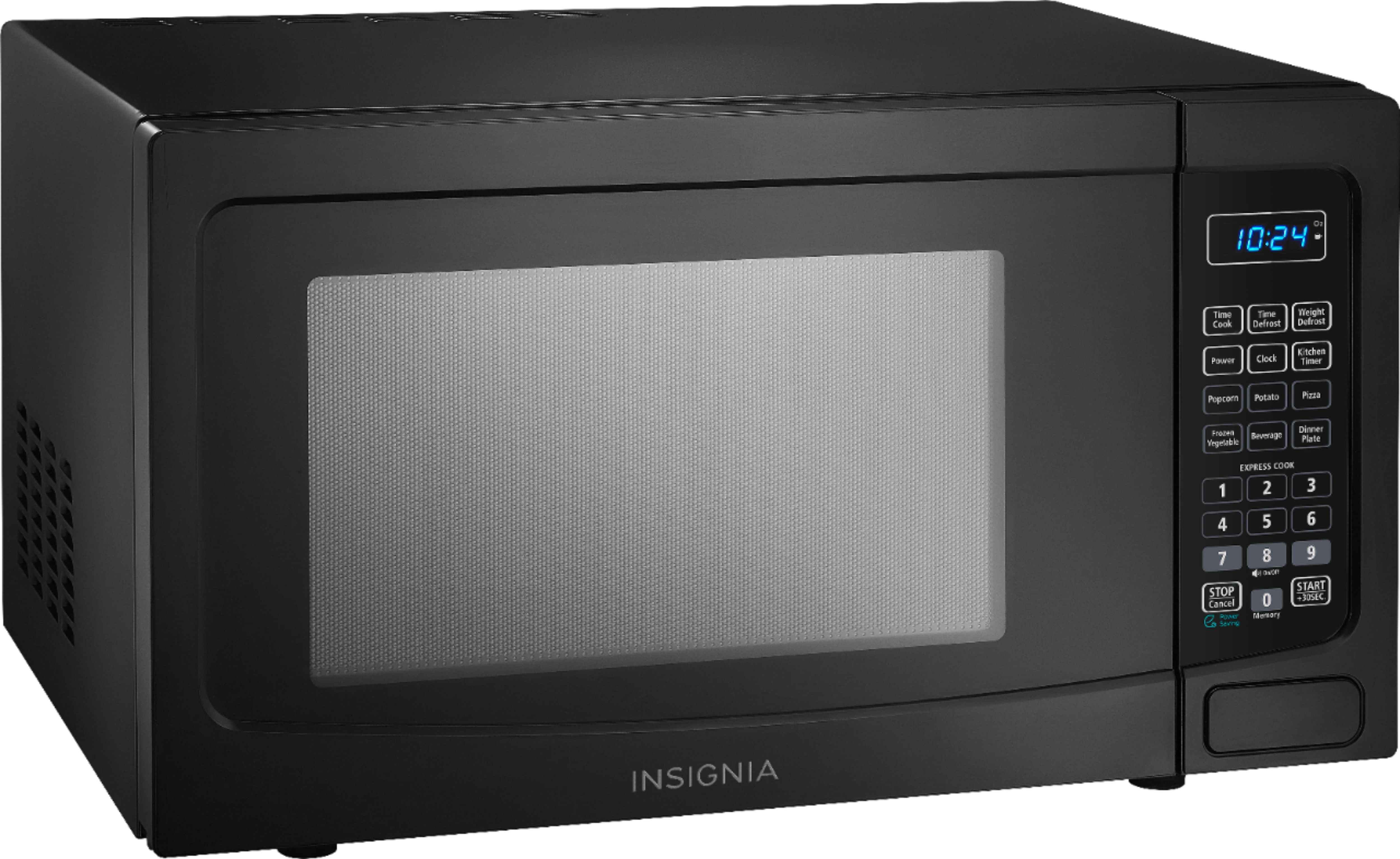 Angle View: GE - 0.9 Cu. Ft. Microwave - Stainless steel