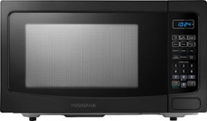 Insignia™ - 1.1 Cu. Ft. Microwave - Black - Front_Zoom