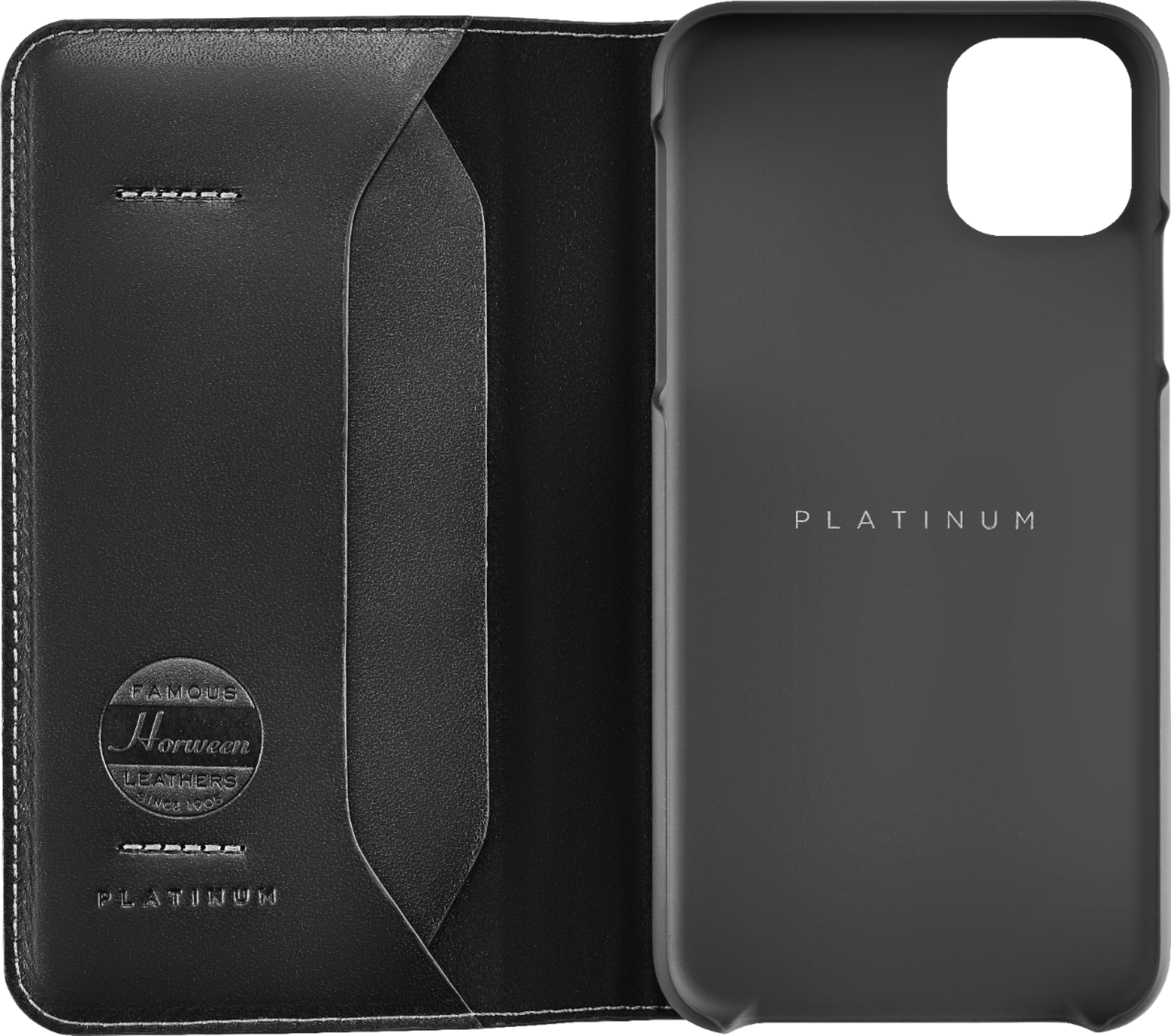 Platinum™ Leather Folio Case for Apple® iPhone® 11 Pro Max Black PT