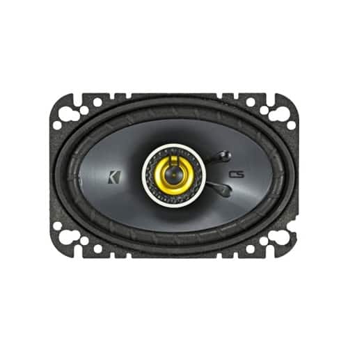 Front. KICKER - CS Series 4" x 6" 2-Way Car Speakers with Polypropylene Cones (Pair) - Yellow/Black.