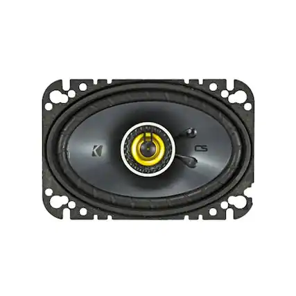 Front. KICKER - CS Series 4" x 6" 2-Way Car Speakers with Polypropylene Cones (Pair) - Yellow/Black.
