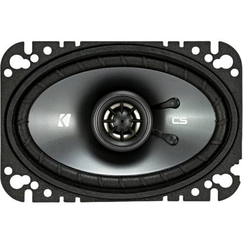 Alt View 11. KICKER - CS Series 4" x 6" 2-Way Car Speakers with Polypropylene Cones (Pair) - Yellow/Black.