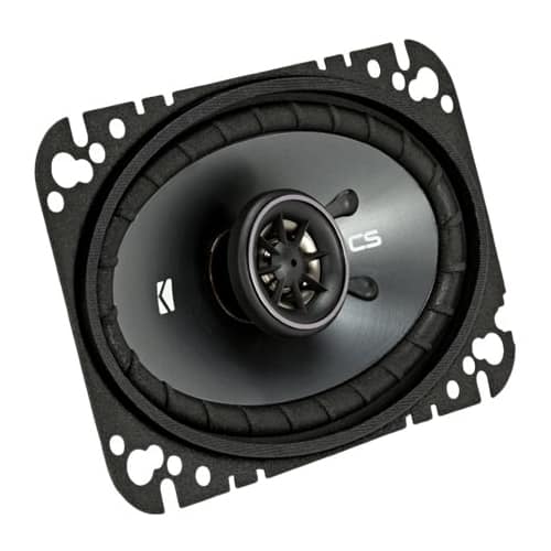 Alt View 12. KICKER - CS Series 4" x 6" 2-Way Car Speakers with Polypropylene Cones (Pair) - Yellow/Black.