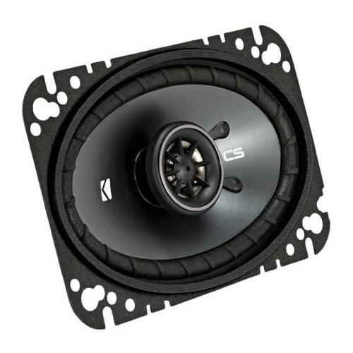 Alt View 12. KICKER - CS Series 4" x 6" 2-Way Car Speakers with Polypropylene Cones (Pair) - Yellow/Black.