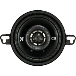 KICKER - CS Series 3-1/2" 2-Way Car Speakers with Polypropylene Cones (Pair) - Yellow/Black - Front_Zoom
