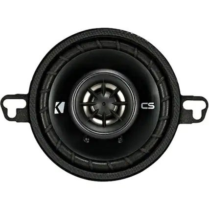 Front. KICKER - CS Series 3-1/2" 2-Way Car Speakers with Polypropylene Cones (Pair) - Yellow/Black.