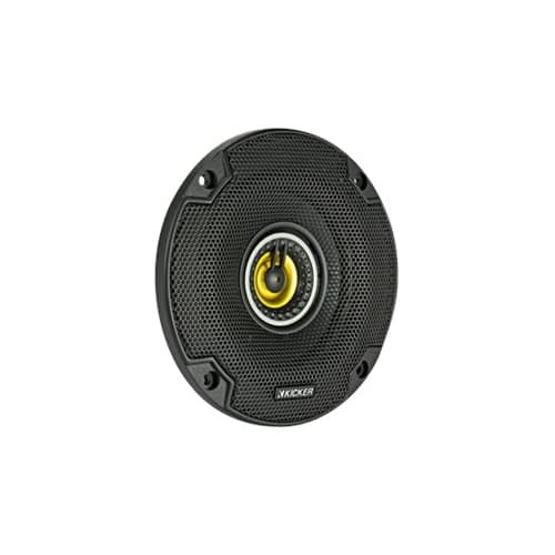 KICKER - CS Series 4" 2-Way Car Speakers with Polypropylene Cones (Pair) - Yellow/Black - Front_Zoom