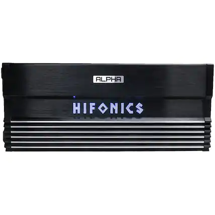 Front. Hifonics - ALPHA 2000W Class D Digital Mono Amplifier with Variable Low-Pass Crossover - Black.
