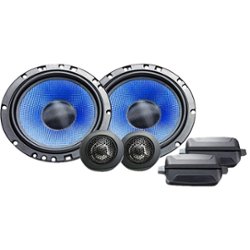 Hifonics - Alpha 6-1/2" 2-Way Car Speakers with Woven Glass Fiber Composite Cones (Pair) - Blue/Black - Front_Zoom