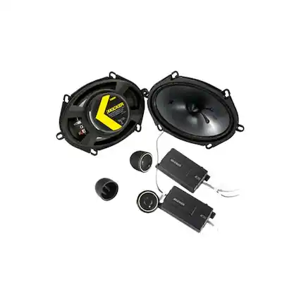 Front. KICKER - CS Series 6" x 8" 2-Way Car Speakers with Polypropylene Cones (Pair) - Black.