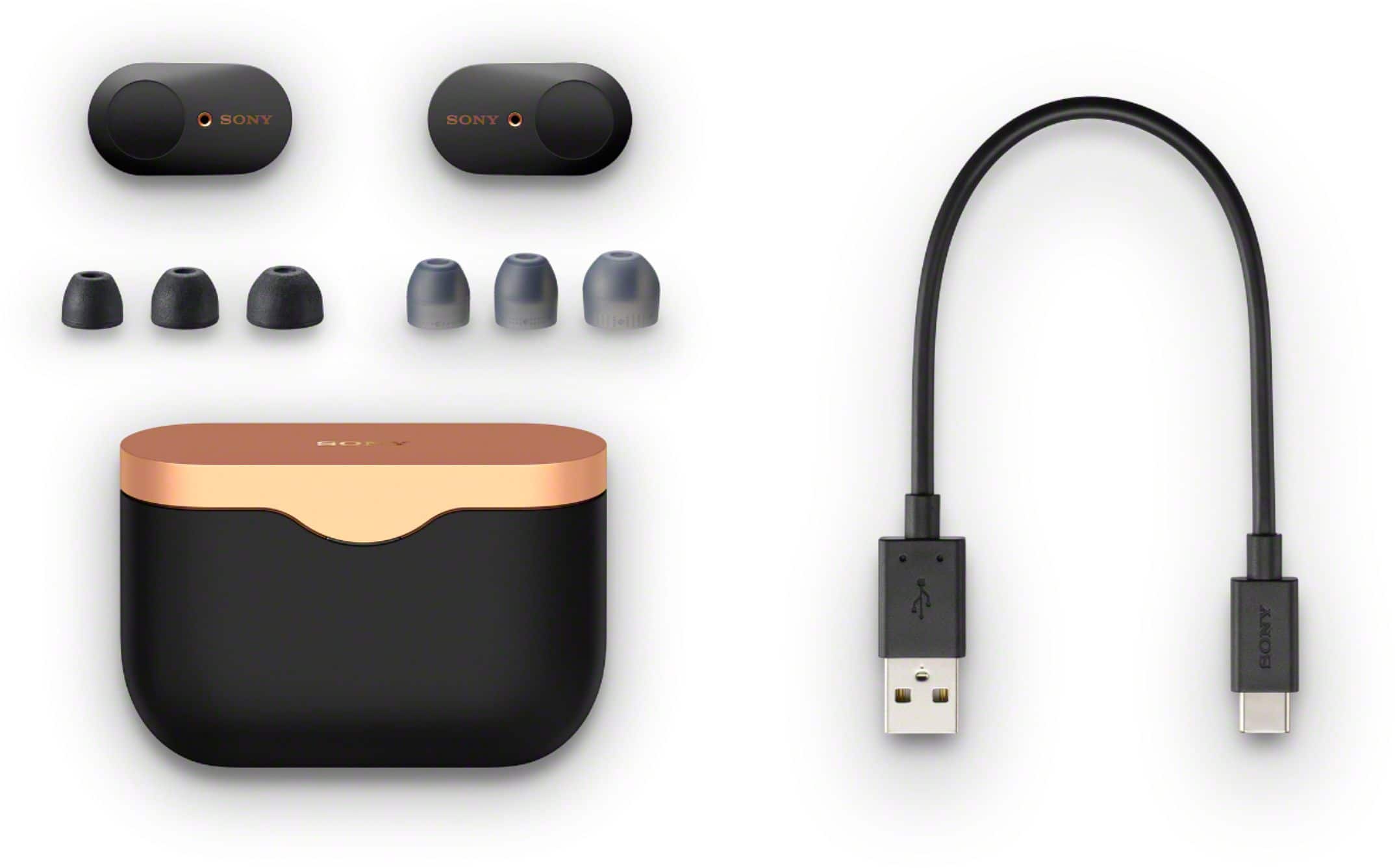 Alt View 12. Sony - WF-1000XM3 True Wireless Noise Cancelling In-Ear Headphones - Black.