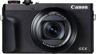 Canon - PowerShot G5 X Mark II 20.1-Megapixel Digital Camera - Black - Front_Zoom
