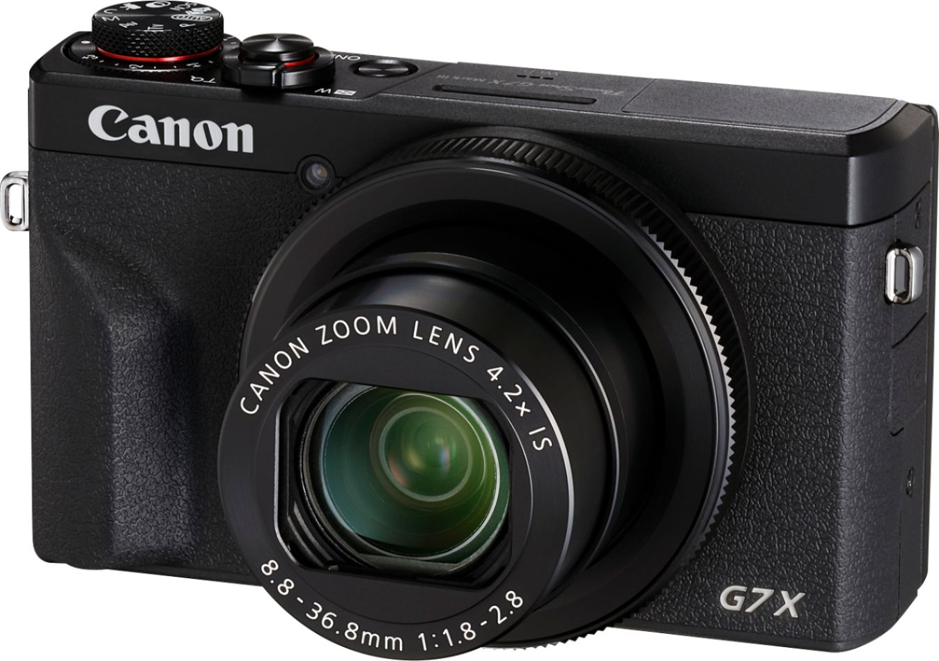 Left View: Canon - PowerShot G7 X Mark III 20.1-Megapixel Digital Camera - Black