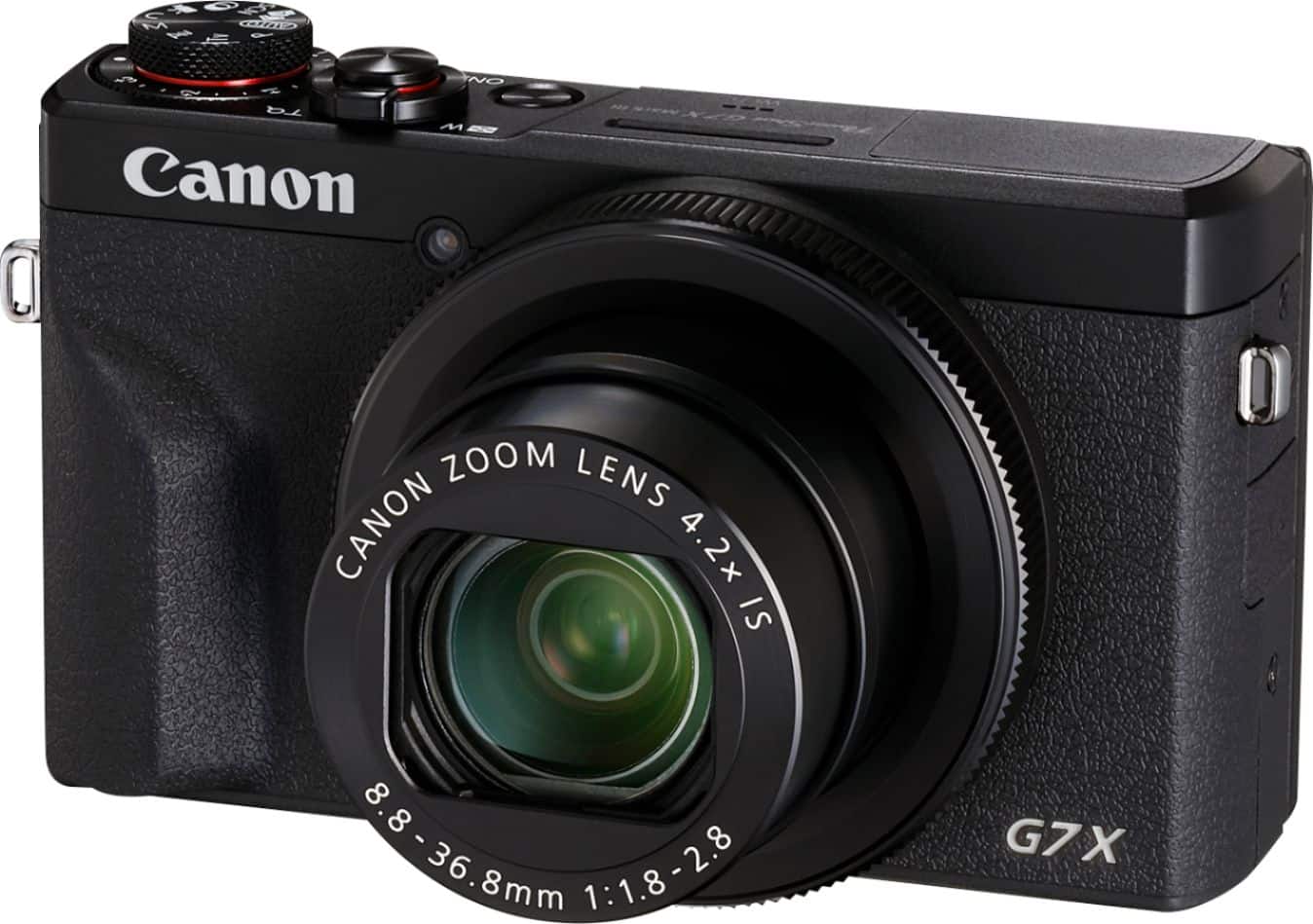 Left. Canon - PowerShot G7 X Mark III 20.1-Megapixel Digital Camera - Black.