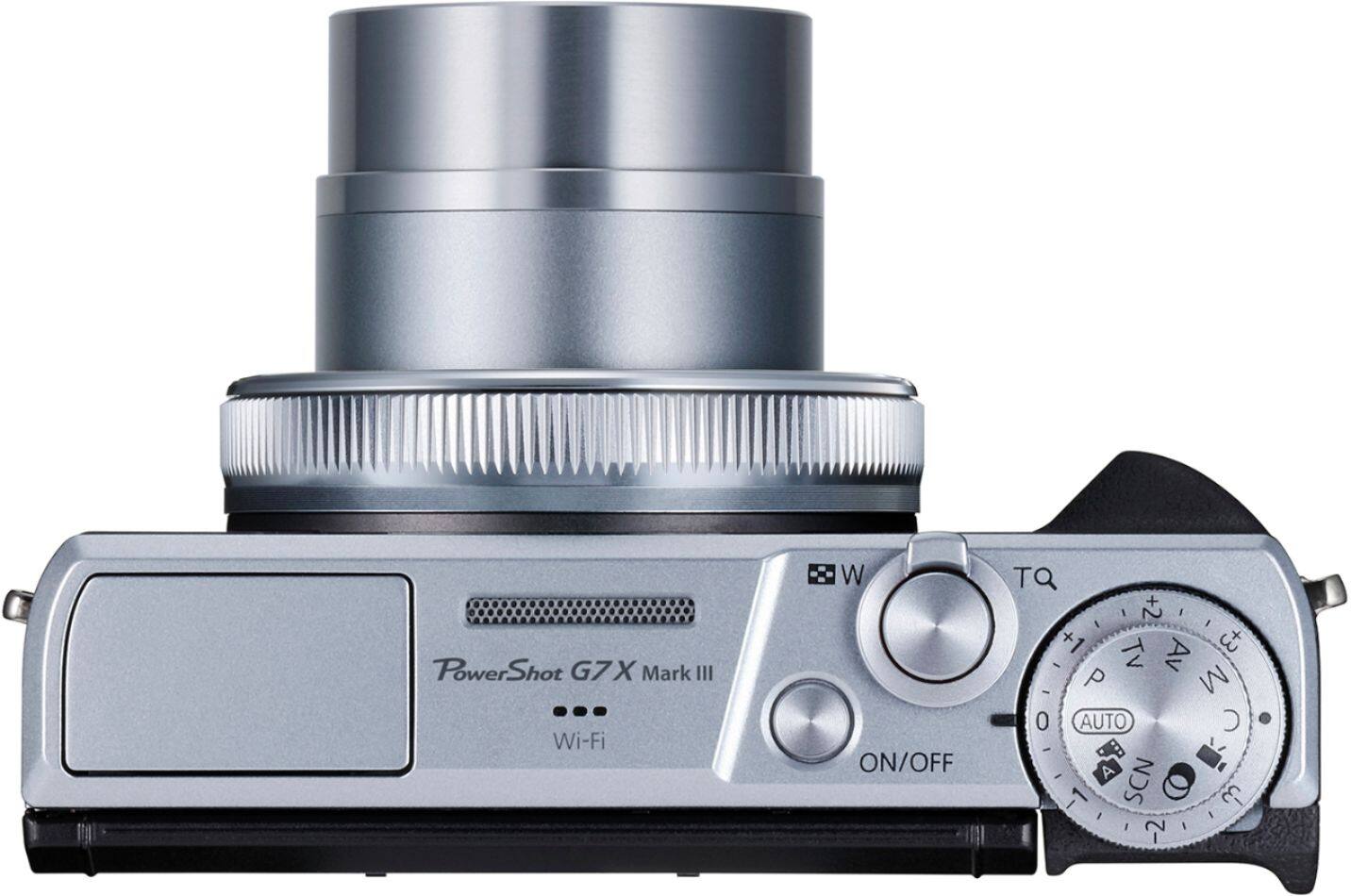 Top. Canon - PowerShot G7 X Mark III 20.1-Megapixel Digital Camera - Silver.