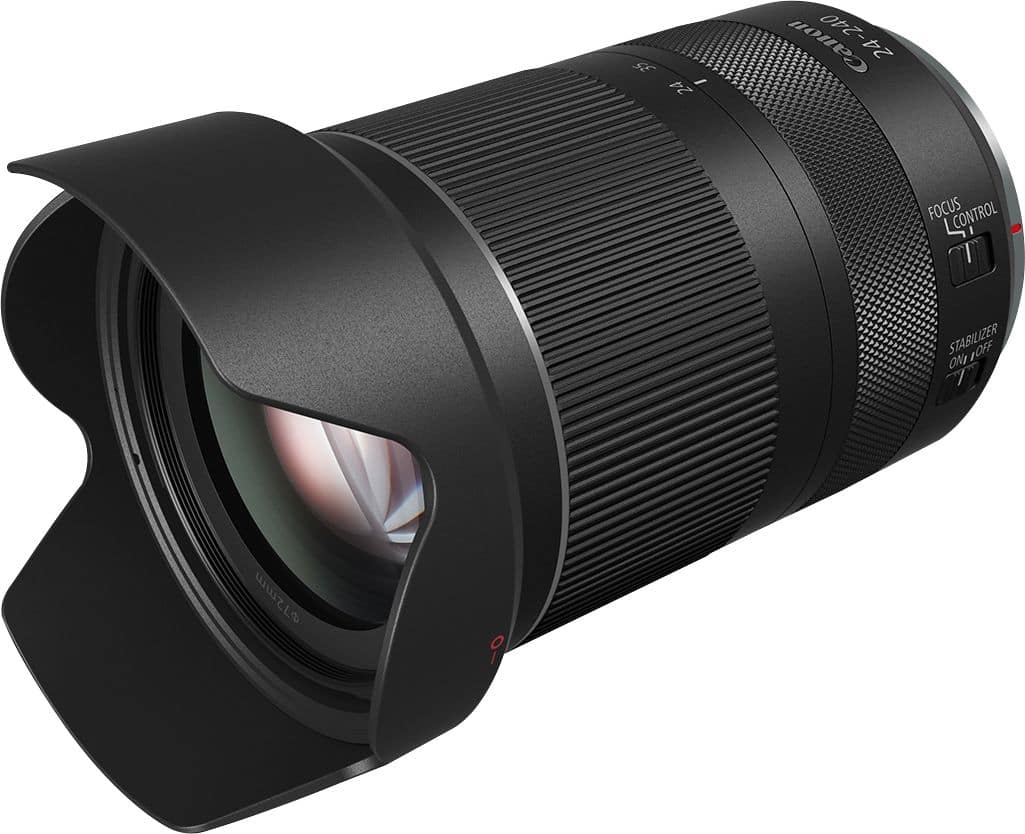 Alt View 1. Canon - RF24-240mm F4-6.3 IS USM Standard Zoom Lens for EOS R-Series Cameras - Black.