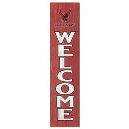 Jardine - Roberts Wesleyan Redhawks 12" x 48" Welcome Outdoor Leaner - Black