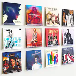 Dazzed Corner - 12" Vinyl Record Wall Mount Shelves,8 Pack Vinyl Record Wall Mount Shelves - Clear