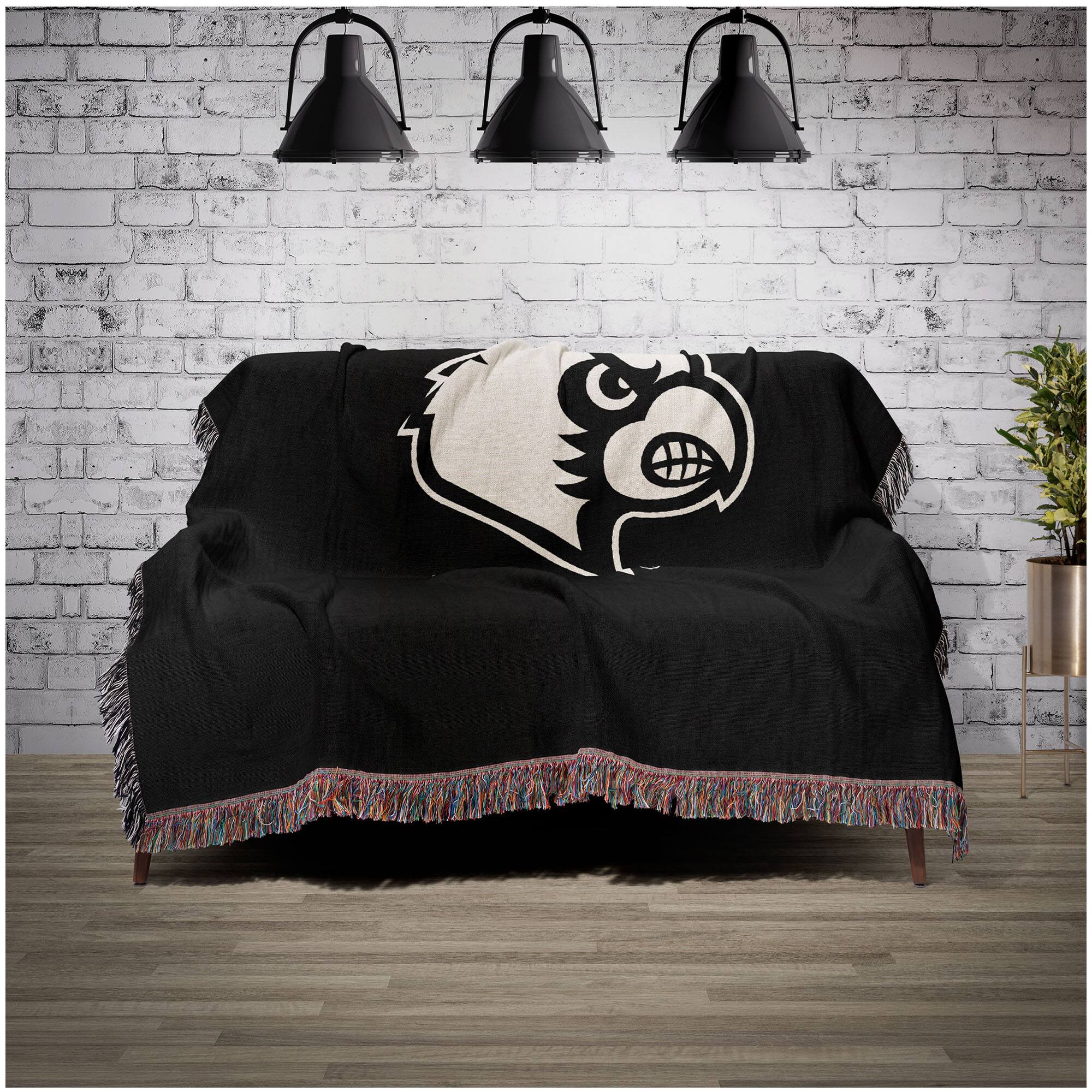 Alt View 1. Chad & Jake - Louisville Cardinals Woven Blanket - Black.
