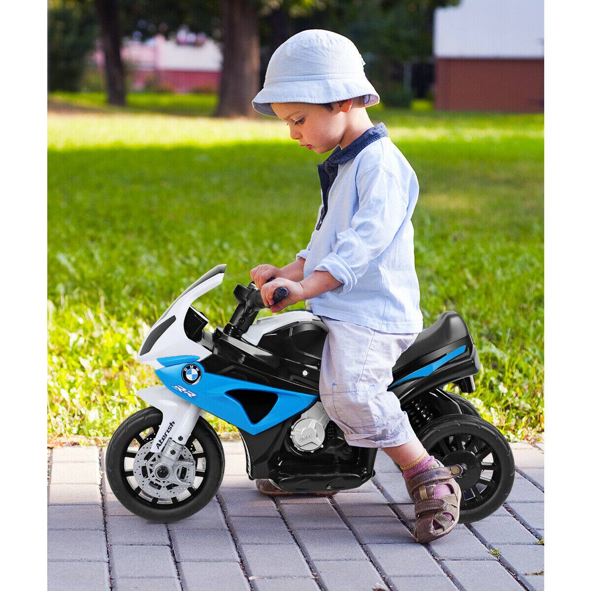 Alt View 2. Gymax - Gymax Kids Ride On Motorcycle BMW Licensed 6V Electric 3 Wheels Bicycle w/ Music&Light Navy - Navy.