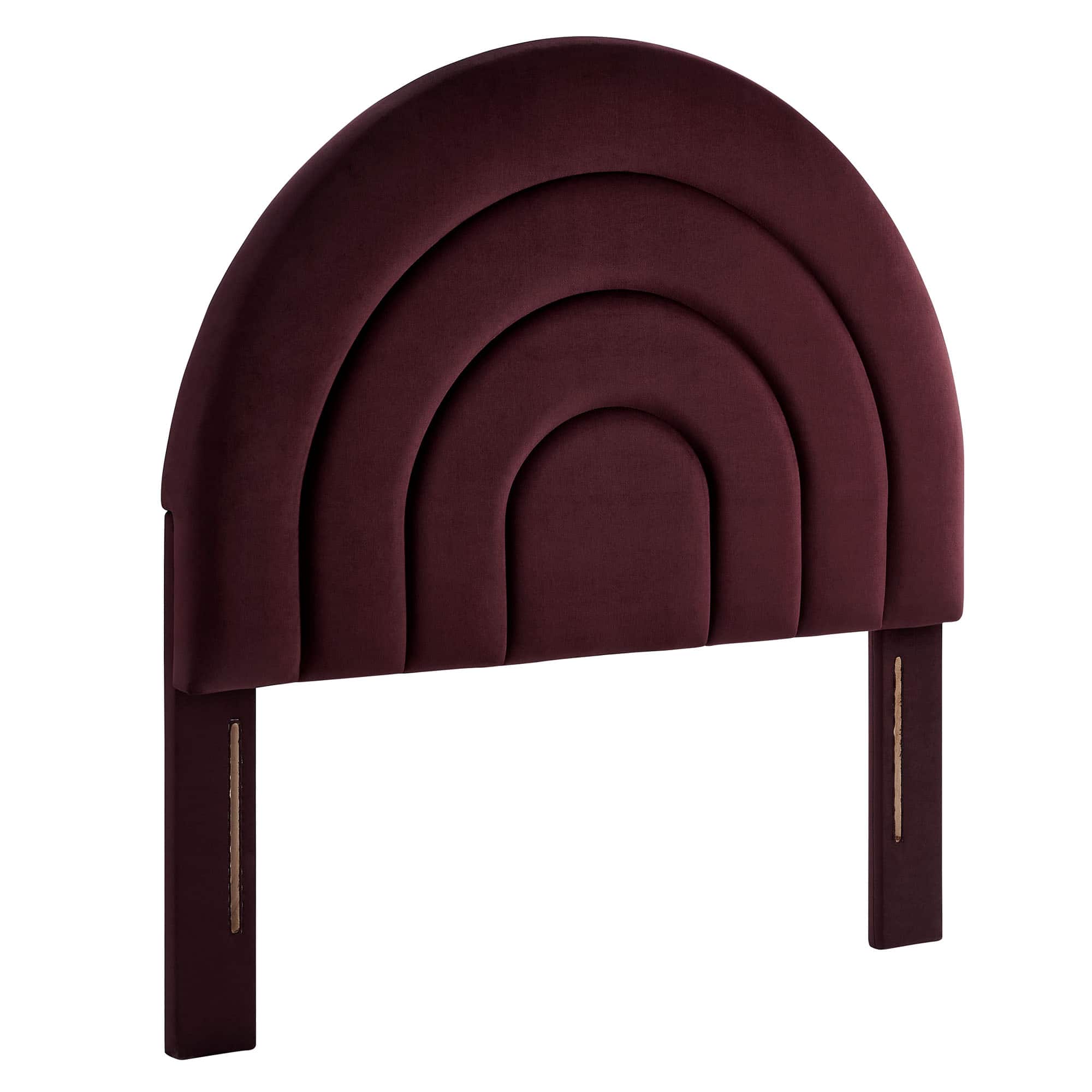 Solana Arched Performance Velvet Twin Headboard by Modway - Purple