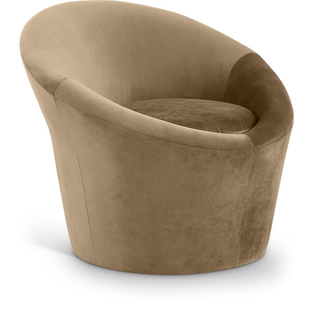 Meridian Furniture - Tristan Velvet Accent Chair - Beige