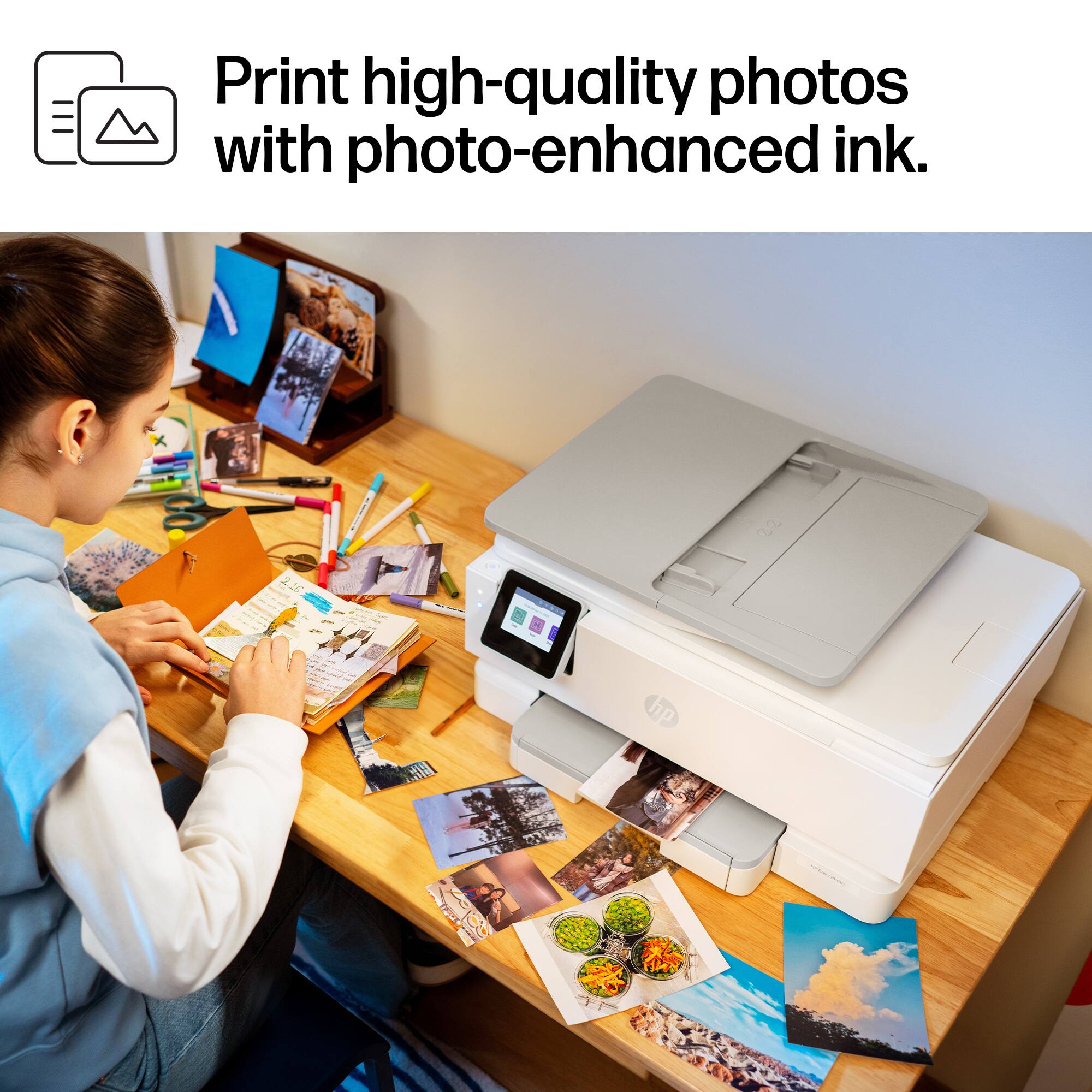 Print high-quality photos with photo-enhanced ink.