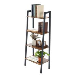 Lirago - 4-Tier Metal Storage Shelves Small Storage Shelves ( 24.8-in H x 13.58-in W x 4.13-in D ) - Black
