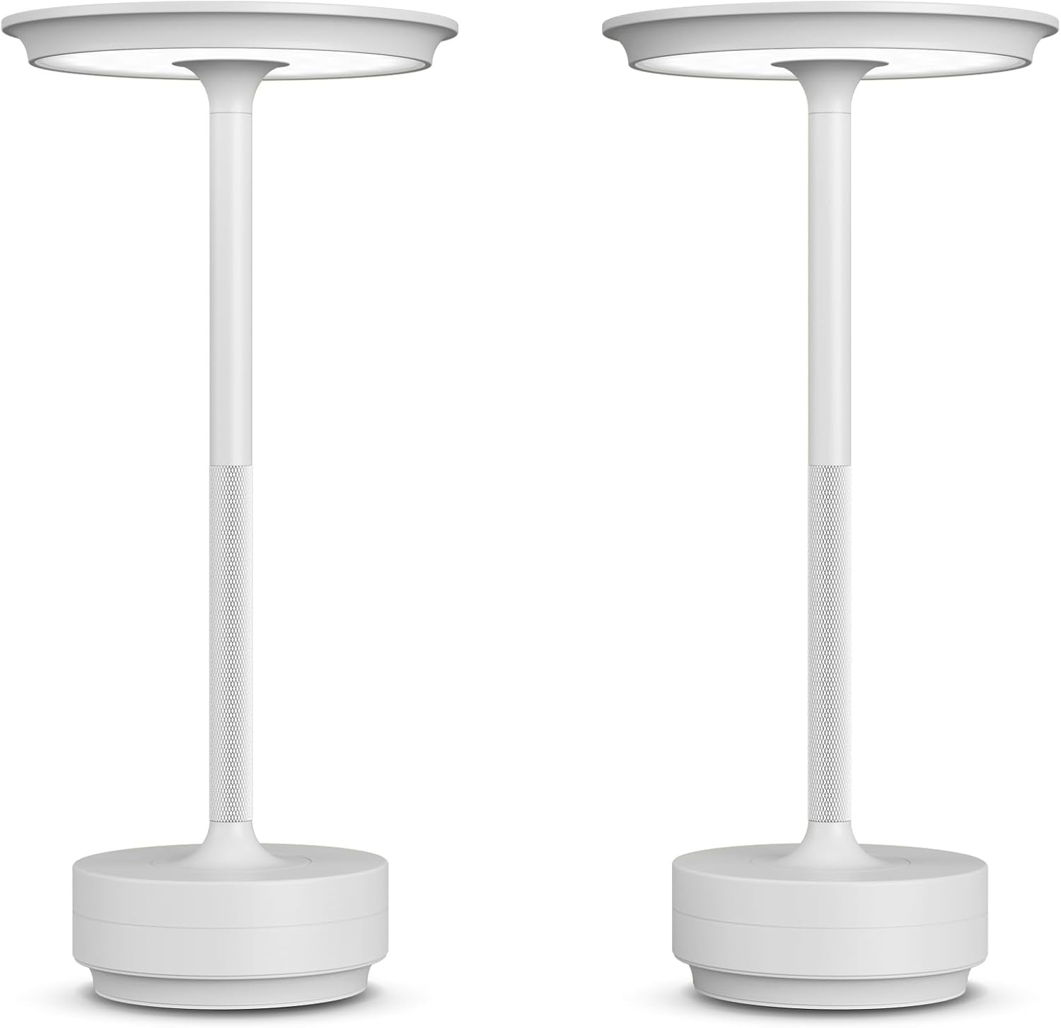 FINEAK - 2-Pack Cordless Rechargeable LED Table Lamps for Indoor/Outdoor - Light Gray
