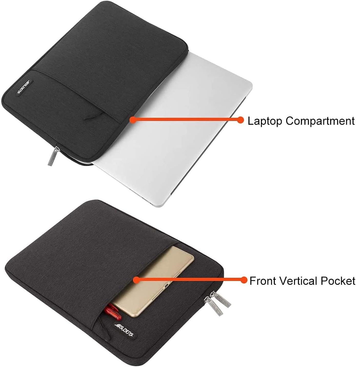 A Laptop Compartment Front Vertical Pocket