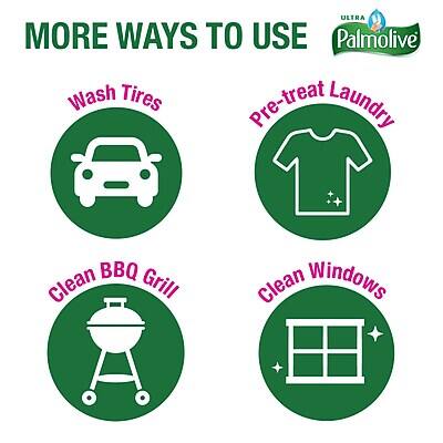 MORE WAYS TO USE

- Wash Tires
- Pre-treat Laundry
- Clean BBQ Grill
- Clean Windows

ULTRA Palmolive