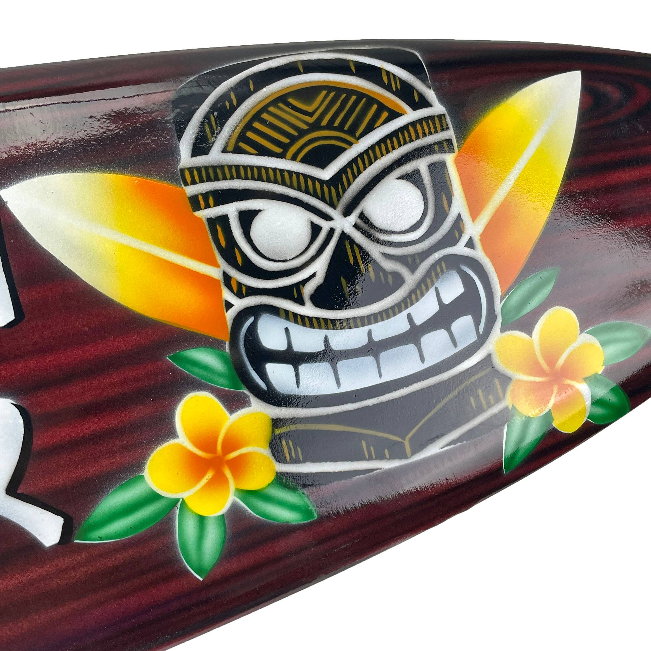 Alt View 8. Things2Die4 - Wooden Tiki Bar Surfboard Wall Decor 39.5" Decorative Beach Sign Art - Brown.