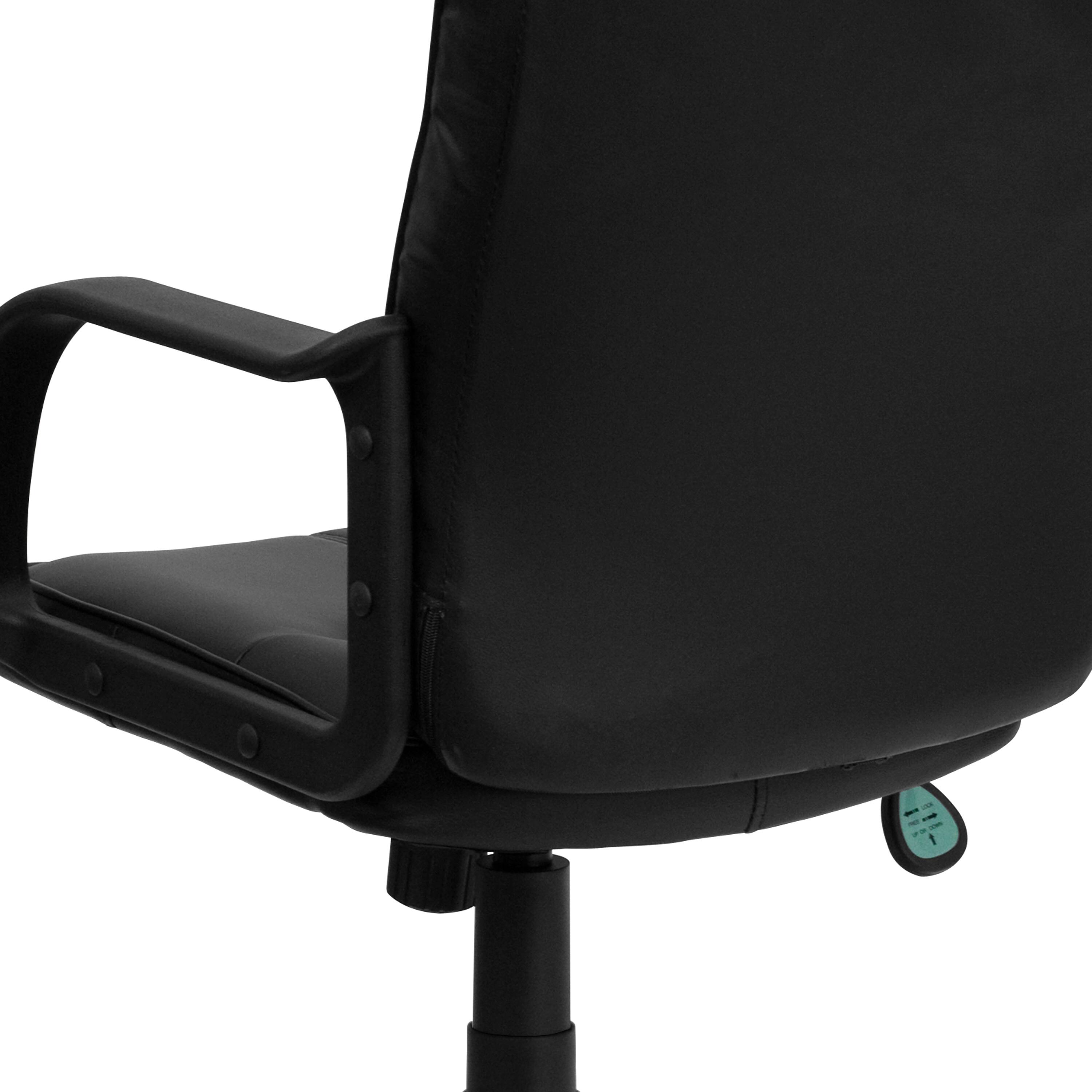 Alt View 15. Alamont Home - Rider Contemporary Leather/Faux Leather Swivel Office Chair - Black.