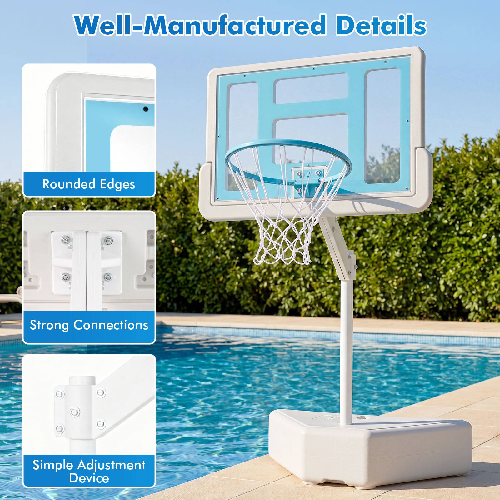 Well-Manufactured Details

- Rounded Edges
- Strong Connections
- Simple Adjustment Device