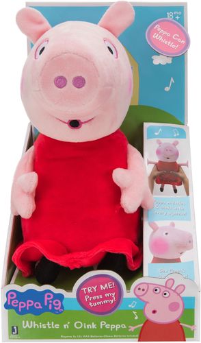 Peppa Pig - Whistle n' Oink Plush Figure - Whistle Brown Pink