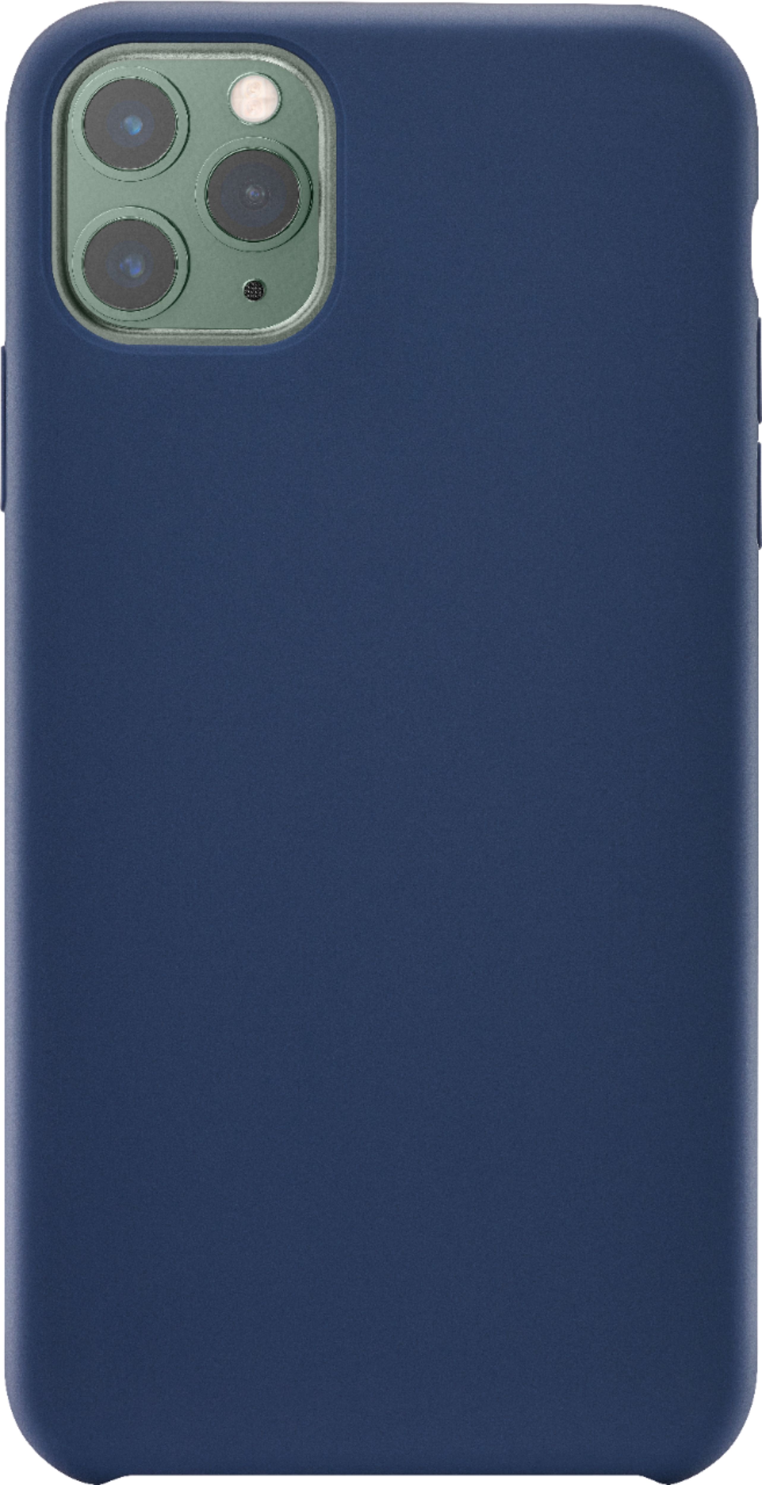 Insignia™ - Silicone Hard Shell Case for Apple® iPhone® 11 Pro Max - Midnight Navy Blue