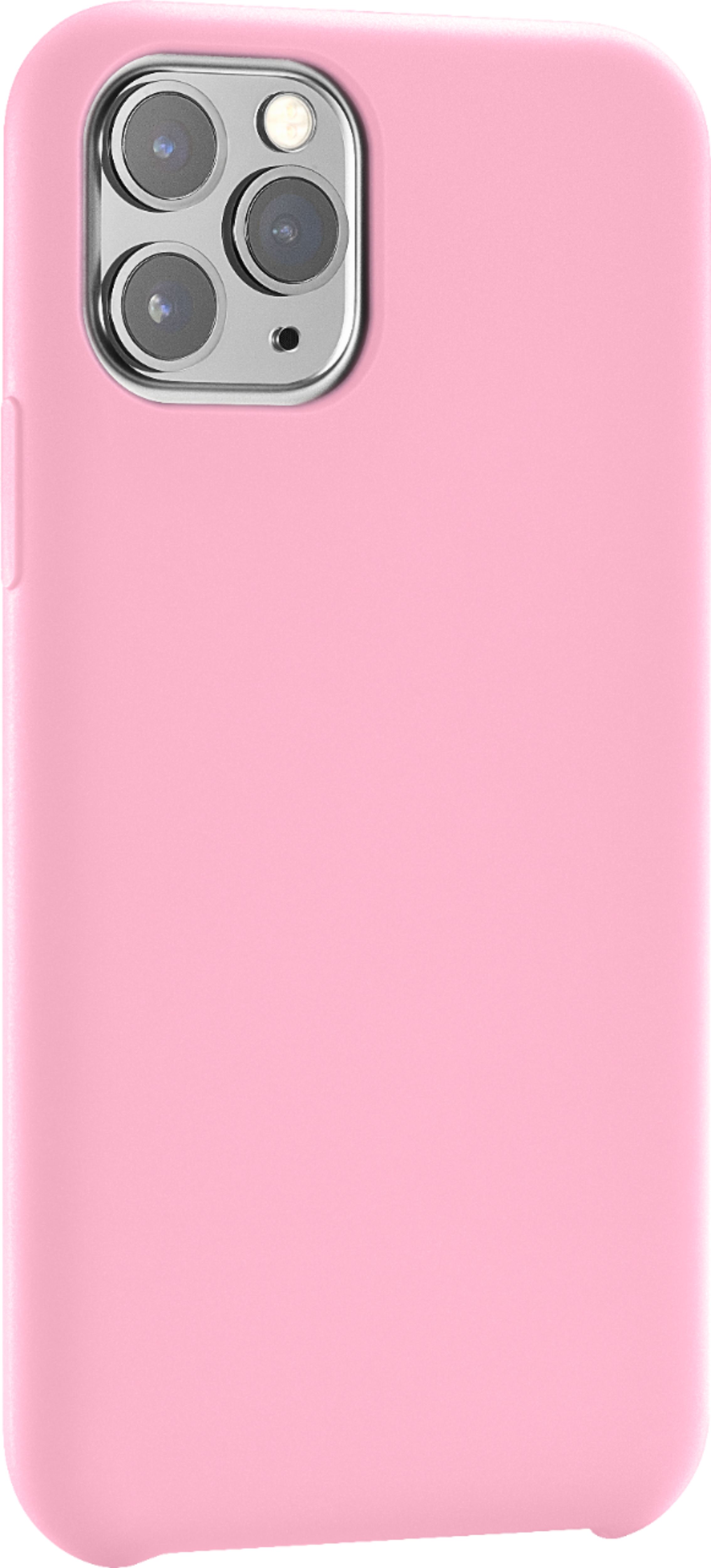 Angle View: Insignia™ - Silicone Hard Shell Case for Apple® iPhone® 11 Pro - Pink
