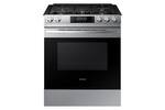 Samsung - 5.8 Cu. Ft. Slide-In Gas Range with Self-cleaning - Stainless steel - Front_Standard