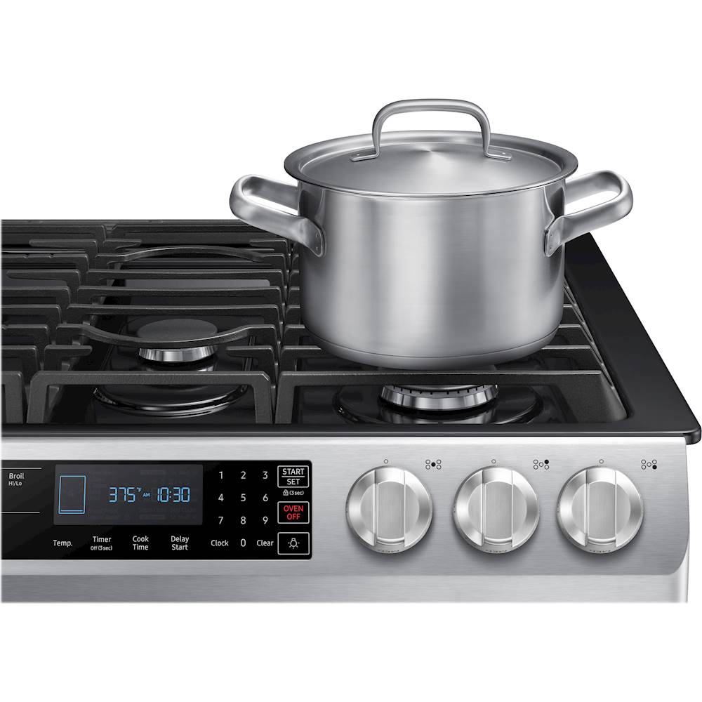 Best Buy Samsung 5.8 Cu. Ft. SlideIn Gas Range with Selfcleaning