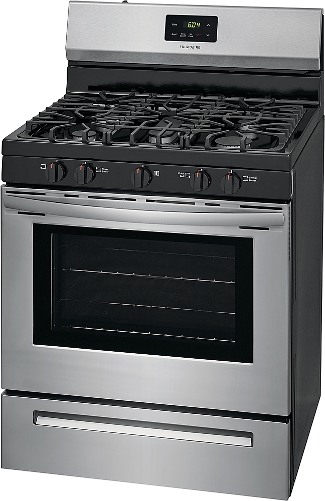 Angle View: La Cornue - 3.8 Cu. Ft. Freestanding Dual Fuel Convection Range - Stainless steel with stainless steel trim
