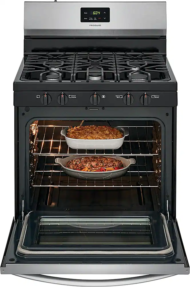 Alt View 11. Frigidaire - 5.0 Cu. Ft. Freestanding Gas Range - Stainless steel.