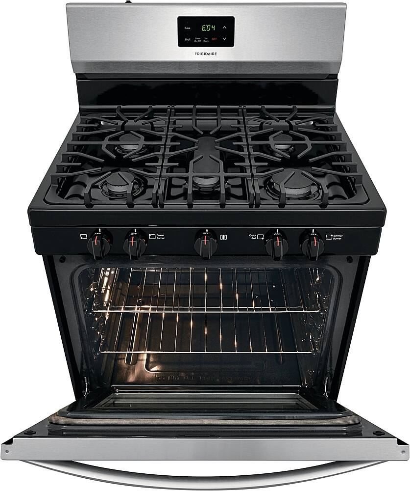 Alt View 13. Frigidaire - 5.0 Cu. Ft. Freestanding Gas Range - Stainless steel.