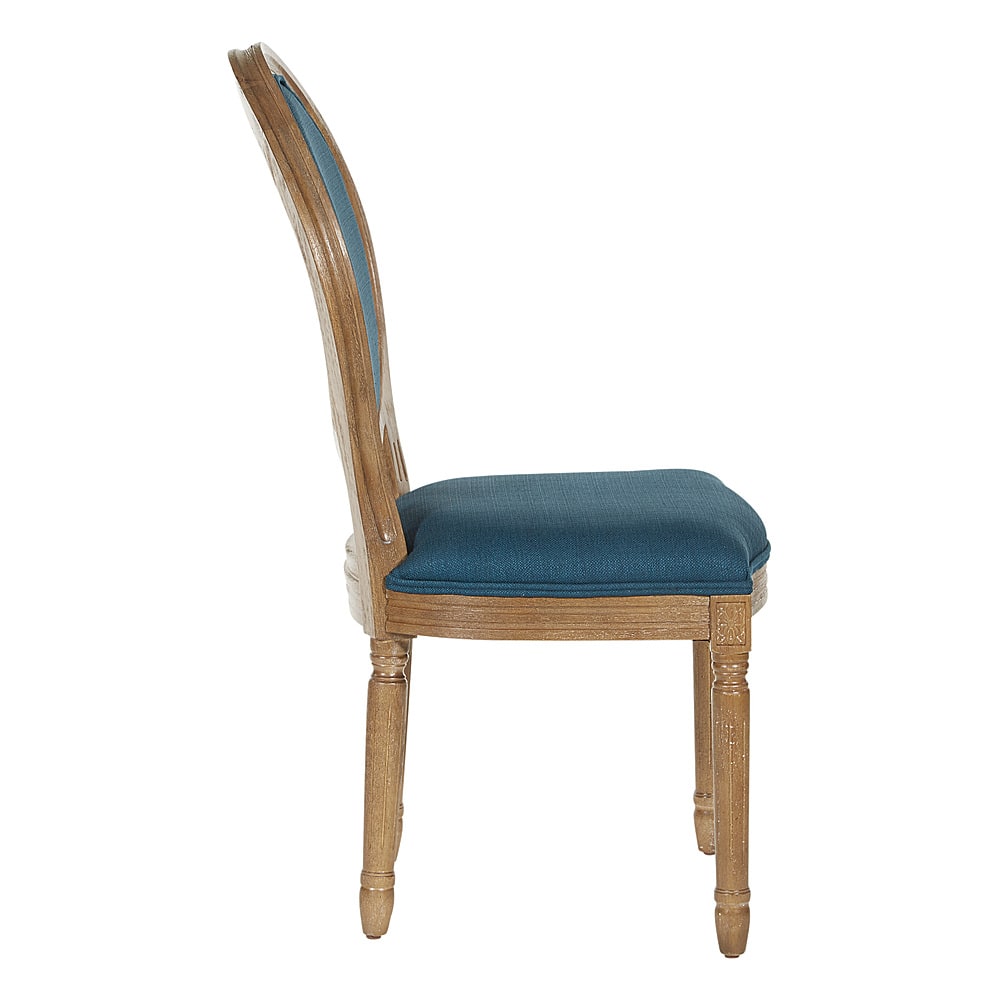 Left View: OSP Home Furnishings - Lillian Oval Back Chair - Klein Azure