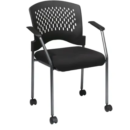 Front. Pro-line II - ProGrid Series Fabric Visitor Chair - Black.