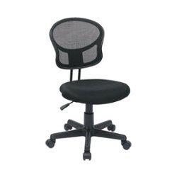 OSP Home Furnishings - Mesh Task Chair - Black - Front_Zoom