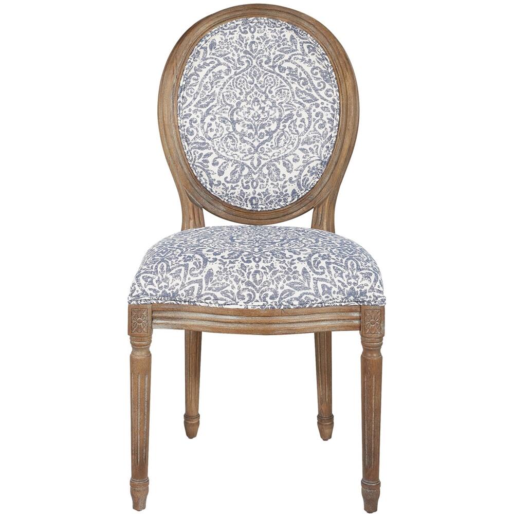 Front. OSP Home Furnishings - Lillian Collection Traditional Fabric Chair - Blue.
