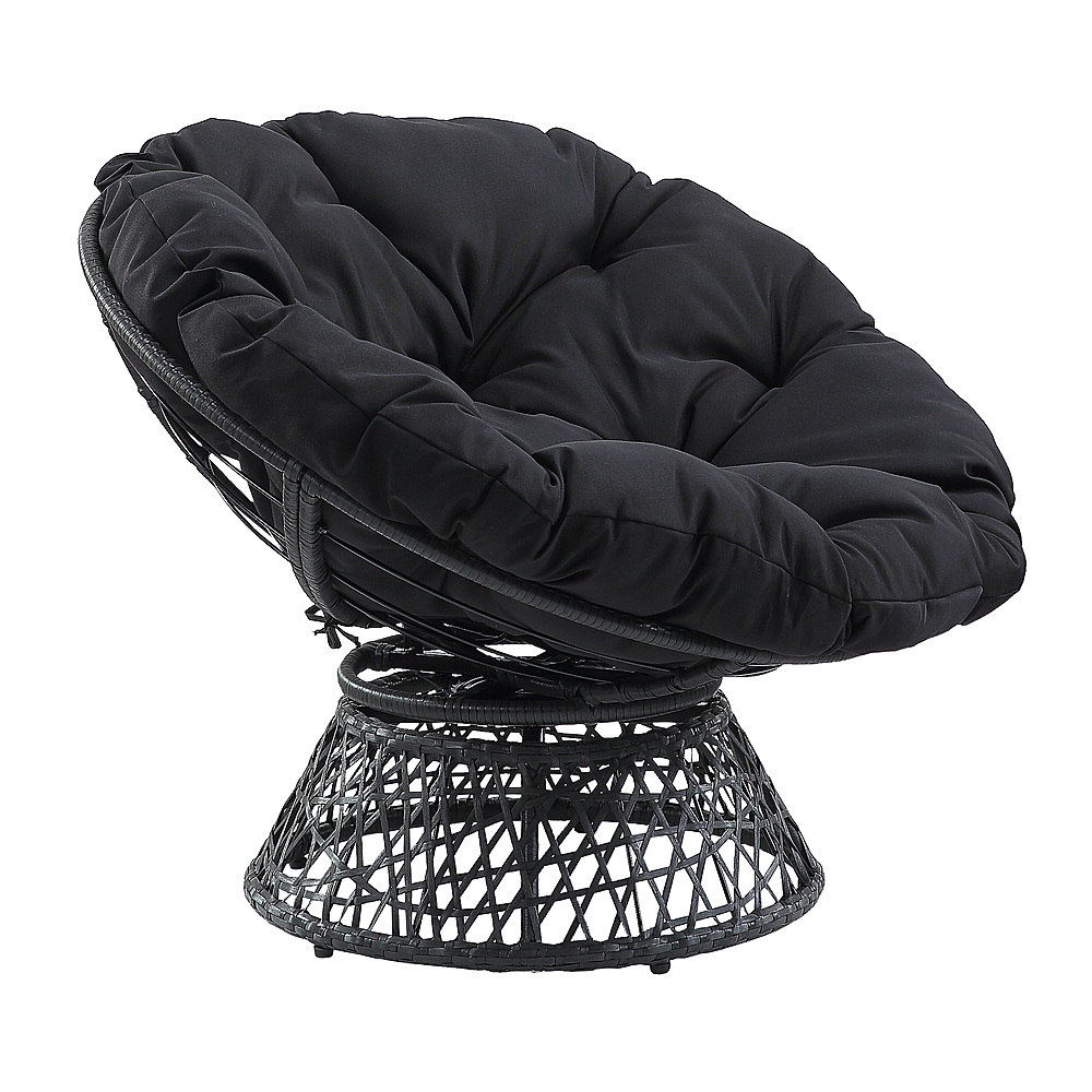 Angle View: OSP Home Furnishings - Papasan Chair - Black