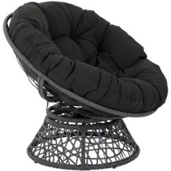 OSP Home Furnishings - Papasan Chair - Black - Front_Zoom